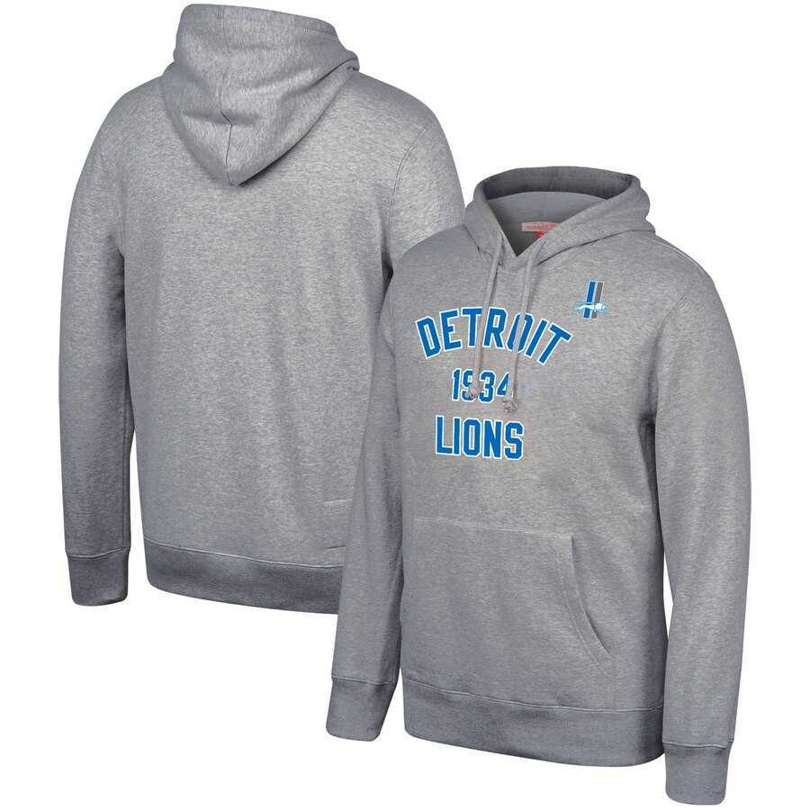 Detroit Lions Mitchell & Ness Team History Pullover Hoodie Gray,We sell and wholesale Detroit Lions Mitchell & Ness Team History Pullover Hoodie Gray on line form chian!